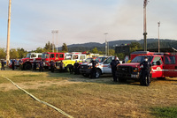 Klamath County Task Force arrive at the LNU Lightning Complex Fire staging area