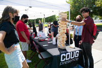 Students play games as part of a Welcome [Back] Open House for students at WSU Tri-Cities.