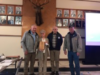 Recipients of the Outstanding Neighbor Award, Dale and Patricia Martin from Silver Creek RFPA, with Gordon Foster and Frank Vetter (Retired ODF employees).