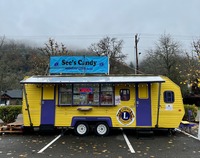 Bright Yellow See's Candy Trailer by Roserburg Lions