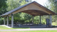 Creekside picnic shelter at Salmon Creek Regional Park/Klineline Pond