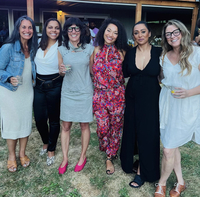 Christine Walsh (left), Marissa Rodriguez (middle left), Jeanette Ward (middle right) and Joy Hudson (right) attend a NuProject networking event
