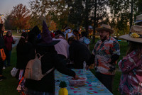 Costumed community members participating in trunk-or-treat during the 2023 Halloween Fest