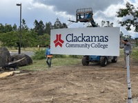 New wayfinding and monument signage was part of the college's 2014 bond.