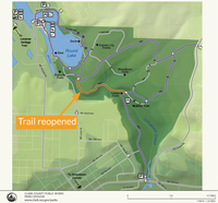 Map showing location of the reopened trail portion.