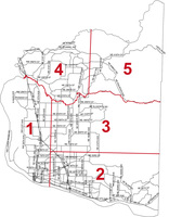 Map of Clark County weed districts