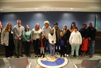 The December Employees and Students of the Month with the RSD Board of Directors